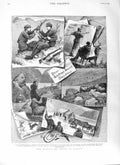 Original Old Antique Print 1881 Deer Stalking Driving Scotland Hunting Sport