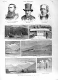 Original Old Antique Print 1881 Duke Edinburgh Clyde Ship Cumberland Bell 19th