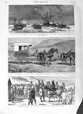 Original Old Antique Print 1881 Afghanistan Doterel Ship Prince Victor George