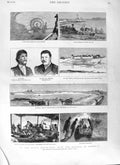 Old Antique Print 1881 Marquis Lorne Indians Nauguabo Fort Garry Winnipeg 19th
