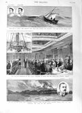 Old Antique Print 1881 City Bath Ship Lizard Duke Edinburgh Clyde Teuton 19th