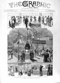 Old Antique Print 1881 Paris Electrical Exhibition Telephone Light France 19th