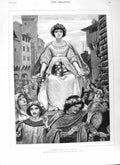 Original Old Antique Print 1881 Paget Fine Art Buondelmonti Bride Young Woman