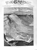 Original Old Antique Print 1881 Switzerland Landslip Gau Mountains F Victorian