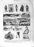 Old Antique Print 1881 Marquis Lorne Fort Qu'Appelle Chief Osoop Indians 19th