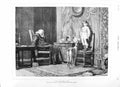 Original Old Antique Print 1881 Garland Fine Art Little Boy Man Chair Dog 19th