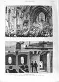 Original Old Antique Print 1881 Turret Dover Pier Mr Gladstone Civic Gu 19th