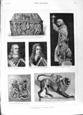 Original Old Antique Print 1881 Gaston Medicis Savonarola Archaeology Florence