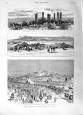Old Antique Print 1881 Ain Tonga Forts Filka Tunis Sidi Bil Hassan French 19th
