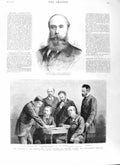 Old Antique Print 1881 Lionel Sackville West Haig Baird Thuillier War Men 19th