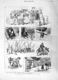 Old Antique Print 1881 Yacht Ceylon Lisbon Muleteer Market Train Pauillac 19th