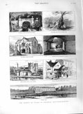 Original Old Antique Print 1881 Prince Wales Welbeck Abbey Church Victorian