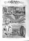 Original Old Antique Print 1881 Prince Wales Welbeck Abbey Subterranean 19th