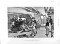 Original Old Antique Print 1881 Ship Weapons Relics Trafalgar Sailors Children