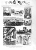 Original Old Antique Print 1881 Sir David Brewster House Allerley Melrose Abbey