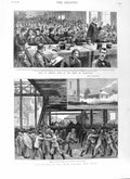 Old Antique Print 1881 Court Guiteau Washington Abram Colliery Wigan Mine 19th