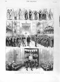 Antique Old Print *3082 1881 Canonization Saints Vatican Rome Pope Procession