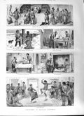 Old Antique Print 1881 Christmas Dinner British Columbia Dancing Colour 19th