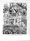Original Old Antique Print 1882 Colonial Wool Trade Dublin Castle Ship Bl 19th