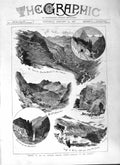 Original Old Antique Print 1882 Gothard Railway Tunnel Lago Sella Airolo Gorge