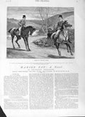 Antique Old Print Ref.319 1882 Illustration Story Marion Fay Anthony Trollope