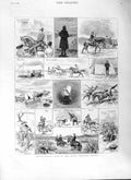 Original Old Antique Print 1882 South Africa Natal Mounted Police Camp D 19th