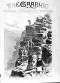 Original Old Antique Print 1882 South Africa Lions Head Cape Colony Mountains