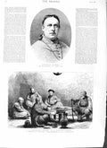 Original Old Antique Print 1882 Cardinal Howard Arch-Priest Rome Turkish Prison