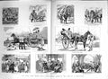 Original Old Antique Print 1882 India Subaltern Mess Loo Siers Horses Cart 0