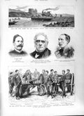 Original Old Antique Print 1882 India Peshawur Railway Auber Afghan War Paton