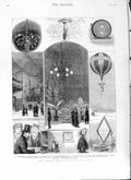 Original Old Antique Print 1882 Crystal Palace Electrical Exhibition Victorian