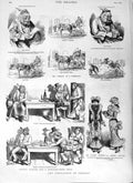 Original Old Antique Print 1882 Art Caricature Germany Cravat Costume Fashion
