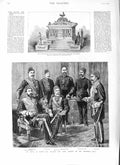 Original Old Antique Print 1882 Egypt Khedive National Party Gladstone GCasket