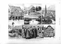 Old Antique Print 1882 Black Forest Freiburg Cathedral Neuhausen Costumes 19th