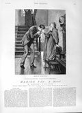Antique Old Print Ref.314 1882 Illustration Story Marion Fay Anthony Trollope