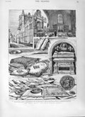 Old Antique Print 1882 Rolls House Public Record Office Chapel Domesday 19th