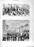 Original Old Antique Print 1882 Wedding Windsor Prince LeopViceroy India Ripon