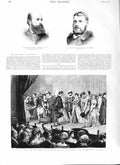 Old Antique Print 1882 Theatre British Embassy Constatinople Porter Earl 19th