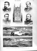 Original Old Antique Print 1882 Peterhead Oil Senior Captain Busk Beaconsfield