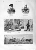 Old Antique Print 1882 Queensland Australia Skobeleff Panslavonic Kanaka 19th