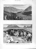 Old Antique Print 1882 Denver Rio Grande Railway Mexico Ship Phoenix Army 19th
