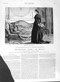 Antique Old Print Ref.307 1882 Illustration Story Marion Fay Anthony Trollope