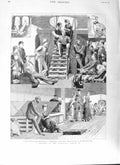Original Old Antique Print 1882 Ship Transport Lottery Tickets Passengers 19th