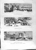 Original Old Antique Print 1882 Epping Forest Chingford Station Queen P 19th
