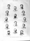 Original Old Antique Print 1882 Australian Cricket Sport Palmer Beal Murdoc 19th