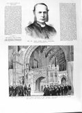Old Antique Print 1882 Rev. Canon Wilberforce Eton College Prince Wales 19th