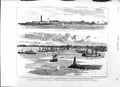 Original Old Antique Print 1882 Egypt Alexandria Harbour Ships War George Masr