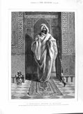 Original Old Antique Print 1882 Mugharibee Bedawee Devotion Carl Haag Fine Art