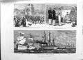 Original Old Antique Print 1882 Egypt War Ships Jumna Serapis Portsmouth Rosina
