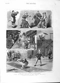 Original Old Antique Print 1882 Round World Yachting Ceylon Japan Acrobat Fripp